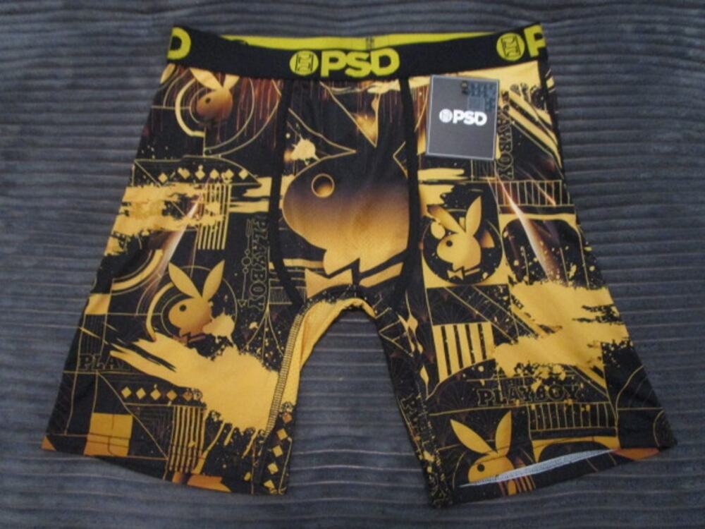 PSD Playboy Deco Black & Gold Men's Medium Underwear Boxer Briefs